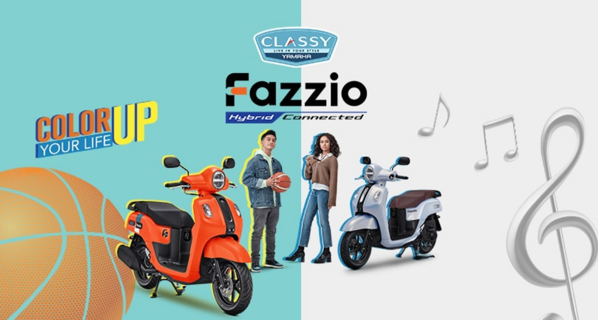 Kian Laris, Yamaha Fazzio Hybrid Connected Kini Dilengkapi Pilihan Warna Baru